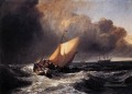 Turner bateaux néerlandais dans un paysage de galle marin